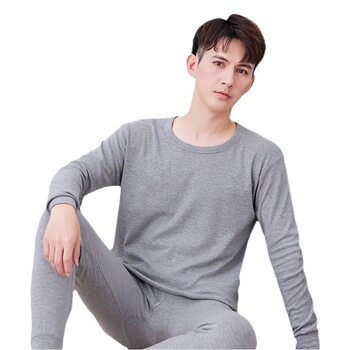 New Spring and Autumn Autumn Clothes and Autumn Pants suit Men's Middle-aged and Elderly People's Thermal Underwear Sweater and Pants Leggings suit Men