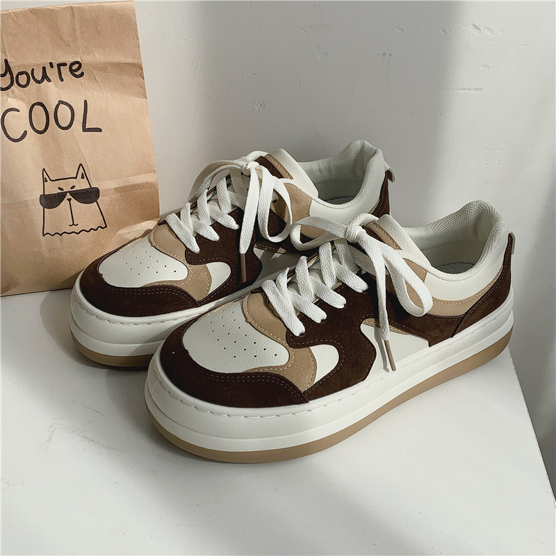 2021Autumn Spell Color Sports shoes Female Korean Leisure Thick End Female ins Exceed Fire Harbor Wind Shoes A Item On behalf of 2021秋季拼色运动鞋女韩版休闲厚底女靴ins超火港风鞋子一件代发 2021Autumn Spell Color Sports shoes Female Korean Leisure Thick End Female ins Exceed Fire Harbor Wind Shoes A Item On behalf of 