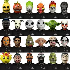 Film and Television Headgear Series One: Funny Masks, Cross-Border Live Broadcast, Masquerade Costumes, Halloween Party Performance Props