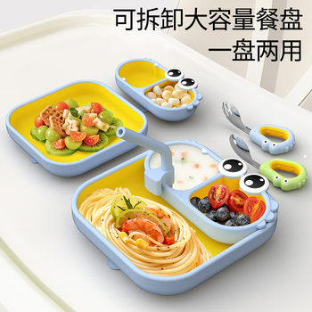 2025 Baby Plate Infant Suction Cup Children's Tableware Set Self-Feeding Divided Plate Silicone Complementary Food Bowl