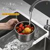 Stainless Steel Hanging Drain Basket Sink Garbage Filter Screen Storage Rack Drain Rack Kitchen Leftovers Anti-blocking