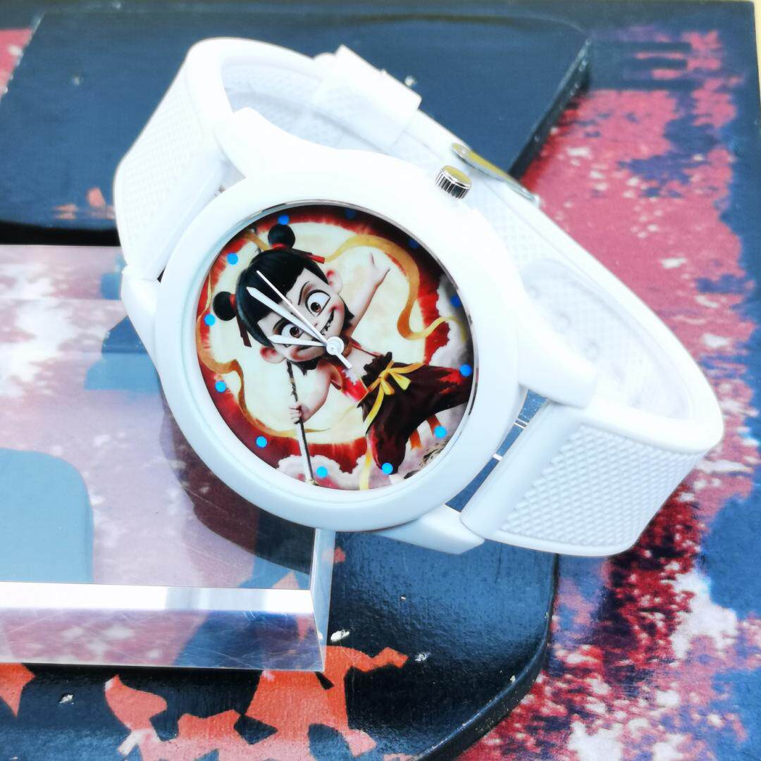 Nezha's Devil Boy Sea Movie Surrounding Relaxation Gift for Middle School Students Neutral Watch Round Pointed Watch