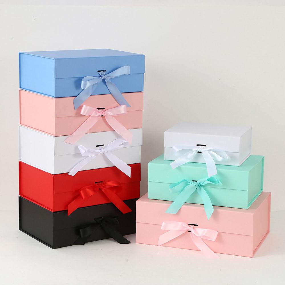 Cross-Border Supply of One-Piece Folding Box, Simple Holiday Gift Box, Cardboard Flip-Top Packaging Box, Storage Box
