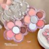 Shaqinuo Sakura Pink Eyeshadow Palette Pearlescent Blush Highlight Fine Flash Non-Flying Powder Six Color Eyeshadow