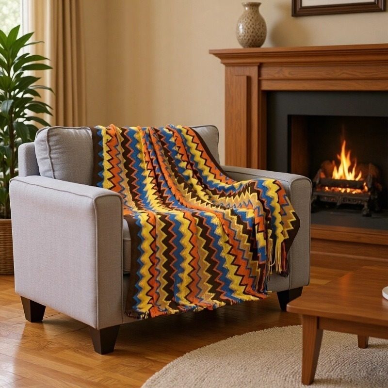 European and American Light Luxury Bohemian Style Sofa Blanket, European-Style Blanket, Double Sofa Cover, Bed Cover, Sofa Blanket, Full Cover