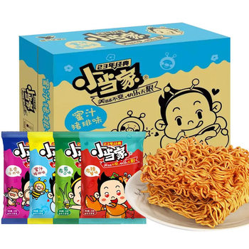Unified Little Master Crispy Noodles, Crunchy Noodles, Nostalgic Childhood Snack, Dry Instant Noodles, Whole Box for Commercial Distribution