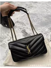 2025 Yangshulin Niki Genuine Leather Loulou Envelope Bag Cloud Bag Chain Shoulder Crossbody Women's Handbag