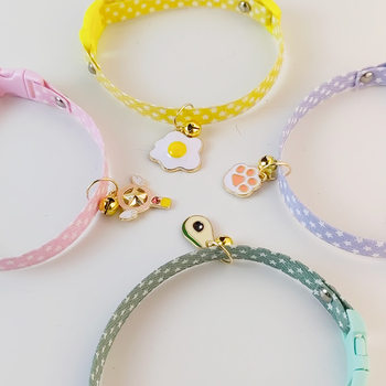 Fresh Cat Collar Cute Bell Dog Collar Pet Necklace Hanging Adjustable Kitten Small Dog