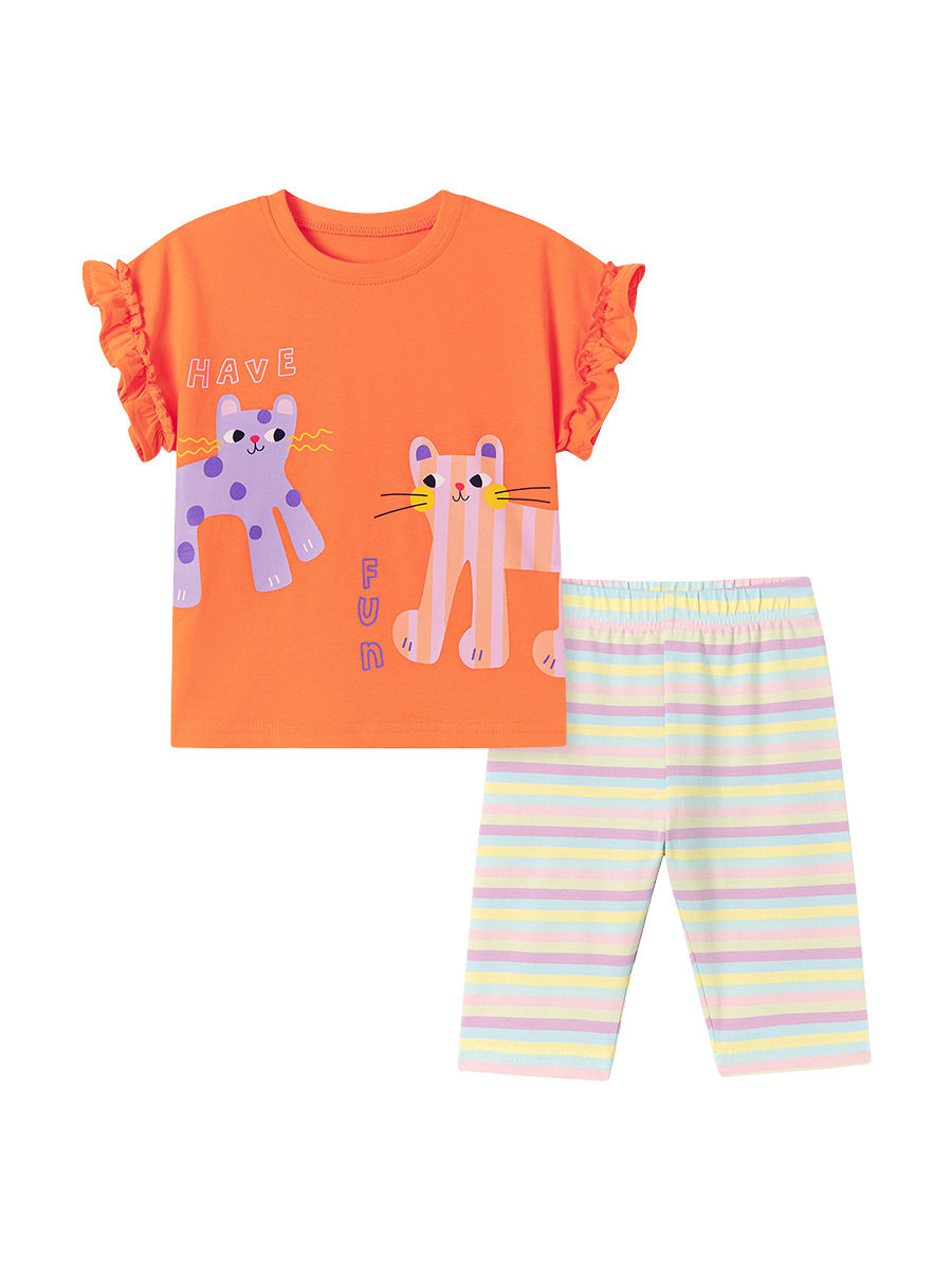 Factory Kids' Clothing Wholesale, Summer Cartoon Girls' Set, [Style] Kids' Set