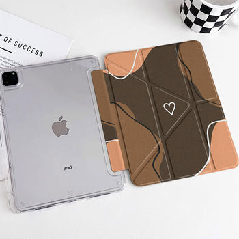 Suitable for Apple iPad 11Th Generation Tablet Protective Cover Air7 with Pen Slot Pro13 Anti-Bend Acrylic Y-Fold High-Transparent Shell
