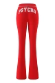 Red pants with white letters