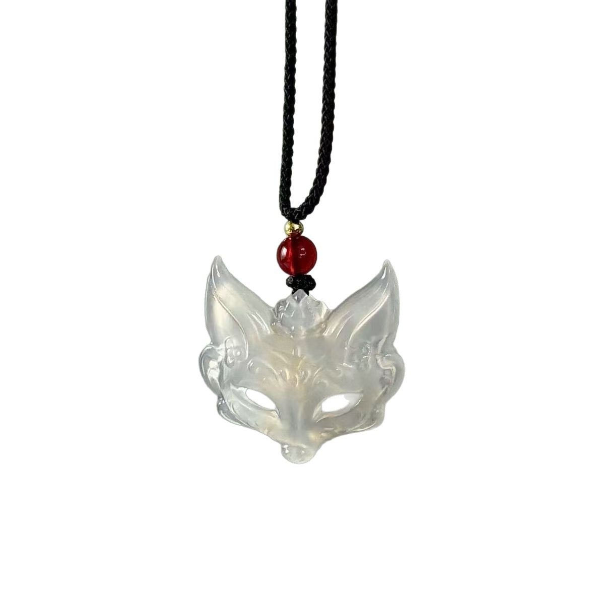 Chinese Style Mask Fox Face Aesthetic Fox Weaving Guardian Pendant Men and Women Necklace Couple Best Friend New Chinese Style