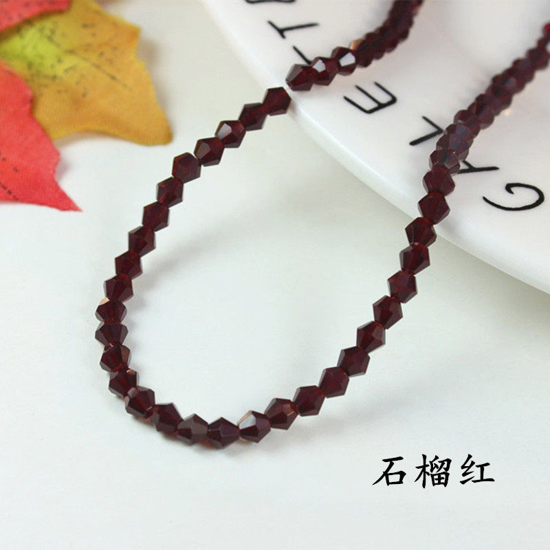 3/4/6mm水晶菱形珠子尖珠散珠两头尖diy手工发饰材料饰品配件批发