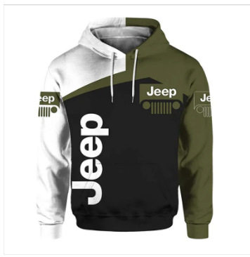 temu新款外贸春秋季男卫衣3D印花套头卫衣连帽衫厂家直销