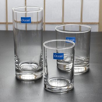 Ocean Original Changsheng Straight Body Household Glass suit Tea Cup High Body Transparent Drinking Cup Milk Juice Cup