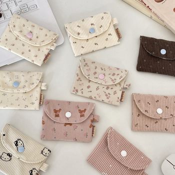 511242 Corduroy Small Coin Purse Card Holder Coin Storage Student Wallet Card Holder Id Card Bag