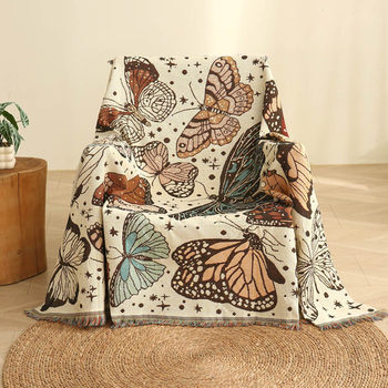 Nordic Style Butterfly Sofa Blanket Background Cloth Single Sofa Set Multifunctional Blanket Outdoor Leisure Blanket Tablecloth