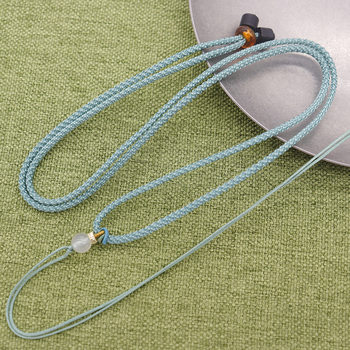 Pineapple Rope Agate Pendant High-Quality Necklace Cord White Bead Amber Safety Buckle Accessory Woven Necklace Cord