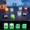 Cross-Border Foreign Trade Luminous Little Black Halloween Mini Miniature Scene Micro Landscape Resin Crafts Small Ornaments Wholesale