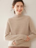 New Autumn and Winter Half-Turtleneck Pure Cashmere Sweater for Women, Solid Color, Loose and Versatile, Thick Wool Sweater for Women