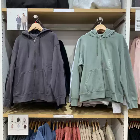 Fitting Room Products 2025 Spring New Couples Hooded Zipper Sports Cardigan Long Sleeve Sweater Jacket K475380