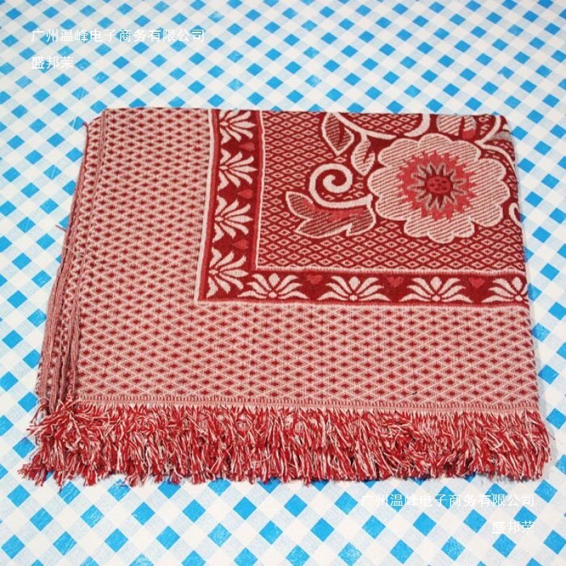 Wholesale Thread Blanket Bed Sheetss Old-Fashioned Tablecloth Summer Casual Knitted Blanket Thickened Bedspread Plant Flowers