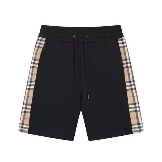 2025 Spring and Autumn High-End Color-Block Patchwork Casual Shorts Couple Style Versatile Casual Light Luxury Five-Point Shorts for Men and Women