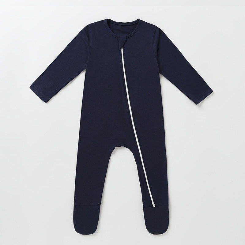 Baby Jumpsuit Bamboo Fiber Long-Sleeved Pajamas Newborn Clothes Spring Newborn Boy Romper Spring and Summer