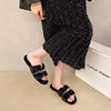 Korean Style Autumn and Winter Mao Mao Slippers Women's Outer Wear 2024 New Style One-Word Shops Plush