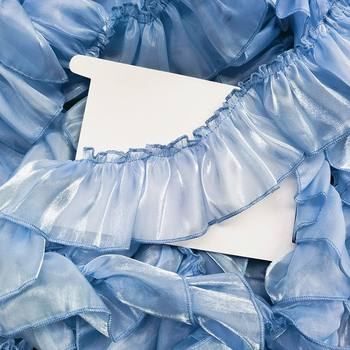 2025 New Pearlescent Curtain Pleated Lace French Fungus Ruffle Lace Side Decorative Strip Accessories