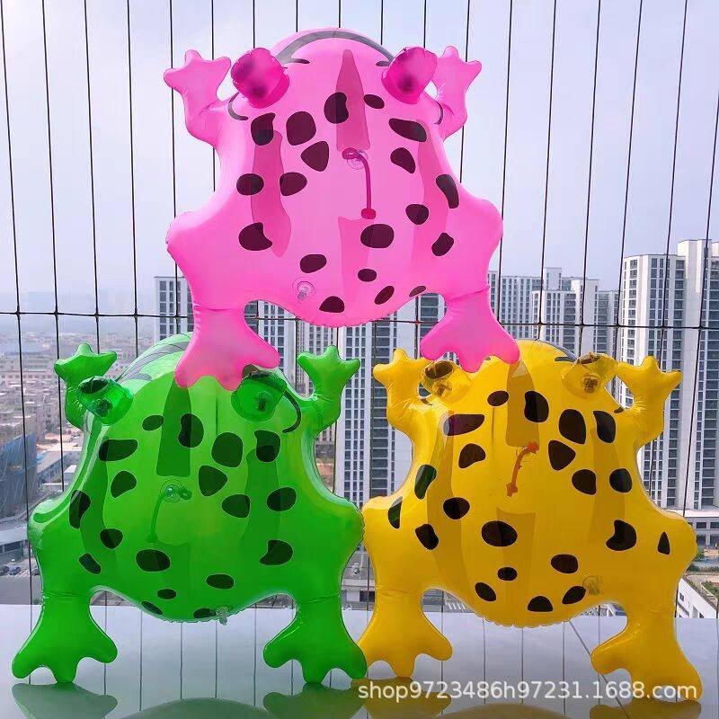 Online Red Frog balloon wholesale inflatable frog Luminous frog frog baby inflatable toy mini frog manufacturer