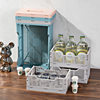 Desktop Storage Basket Folding Plastic Storage Basket Striped Snack Storage Box Overlay Kitchen Living Room Refrigerator Storage Basket