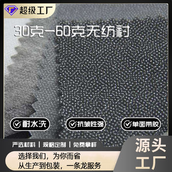 Ready Stock Supply: Iron-On Double-Point Adhesive Interlining for Clothing, Non-Woven Interlining, 25-80g Paper Interlining, Lightweight Iron-On Interlining, Shaping Interlining Fabric