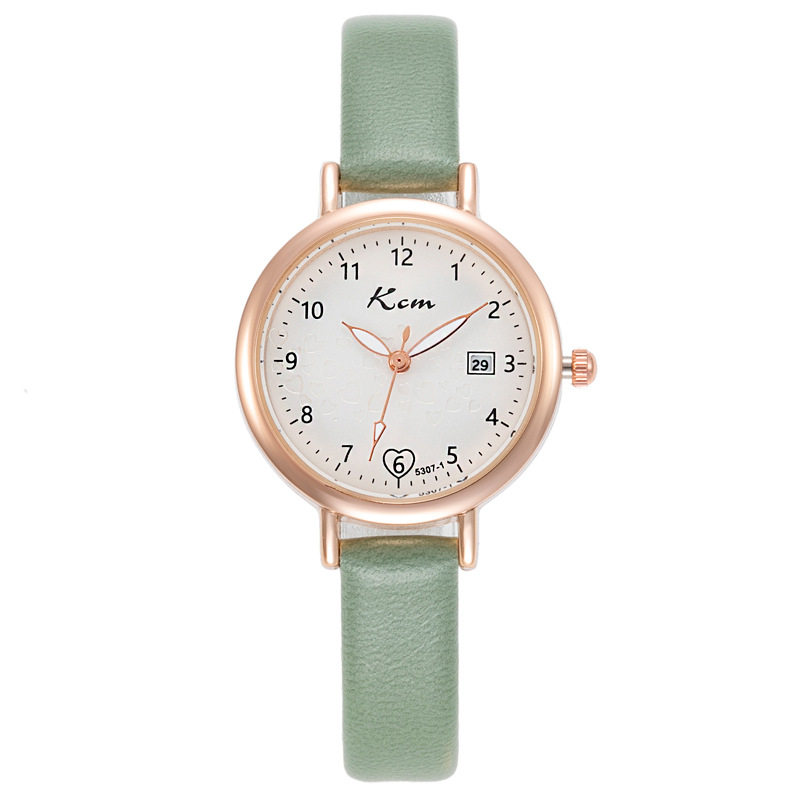 Card Enigma Watch Women's Calendar Simple Fresh Small Dial Waterproof Quartz Watch for Junior High School Students Girls