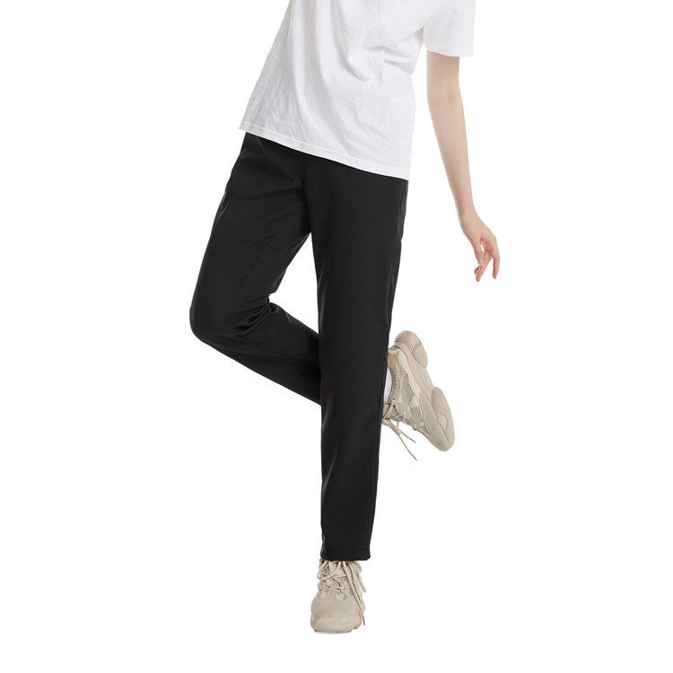 Autumn and winter men's and women's fleece warm combat pants waterproof windproof solid color couple outdoor sports mountaineering soft shell pants