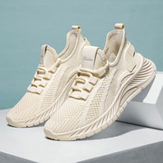 Women's Shoes Spring New Fashion Casual Sports Shoes Wholesale Cross-Border Large Size Single Shoes Trendy Fly-Knit Women's Shoe