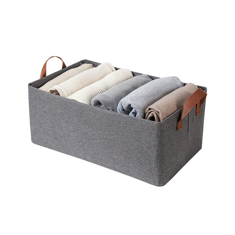 Storage Box, Household Fabric Sundries and Snack Storage Basket, Multi-Functional Portable Storage Box, Book Wardrobe
