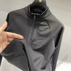 Zu Bird 2025 New Long-Sleeved Men's Zipper Sweatshirt Stand-Up Collar T-Shirt Outdoor Sports Leisure Business Wholesale
