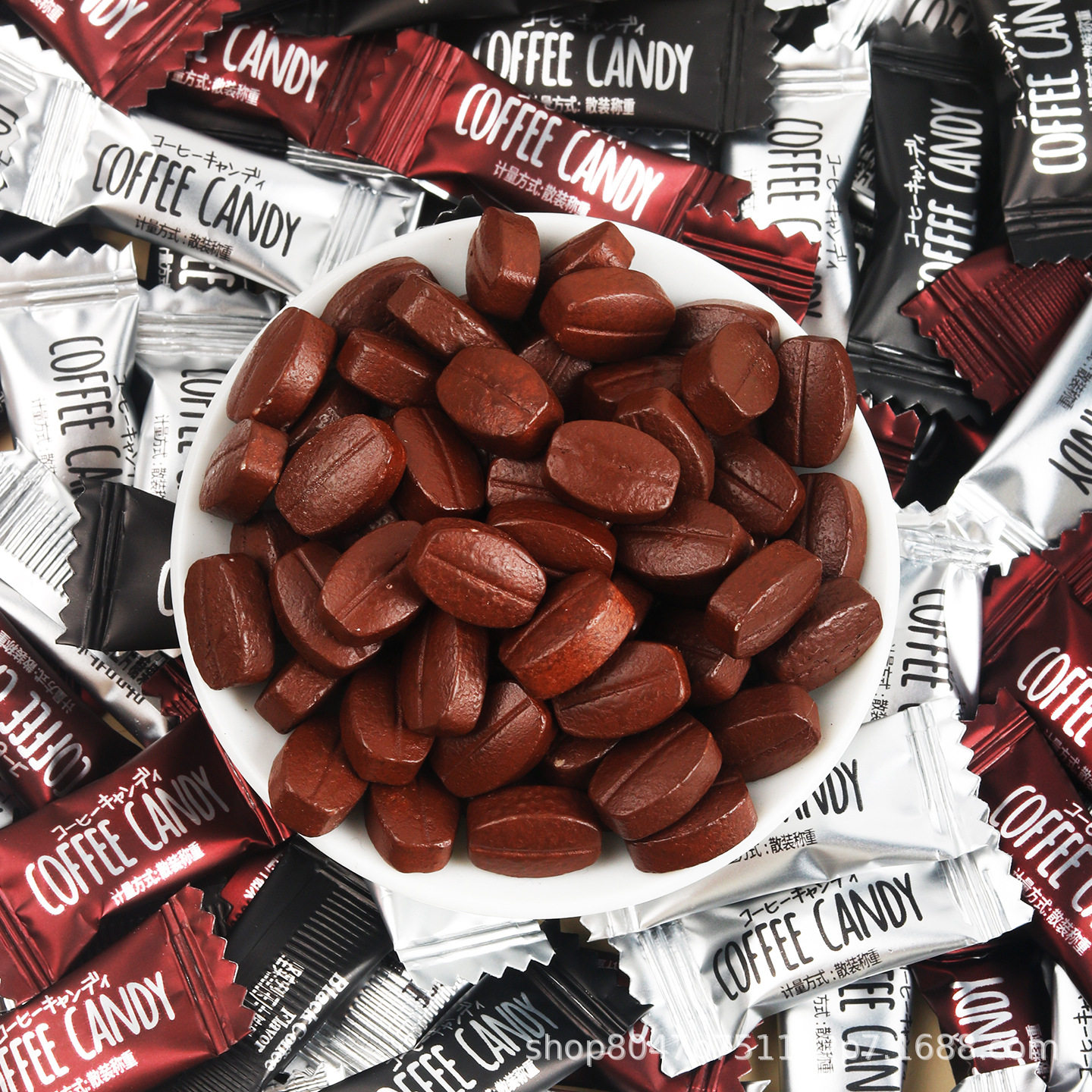 Instant Coffee Candy Chewable Espresso Bean Candy Refreshing Anti-Drowsiness Wholesale Coffee Candy Individually Packaged