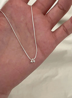 小樱桃项链女水果锁骨链钛钢吊坠