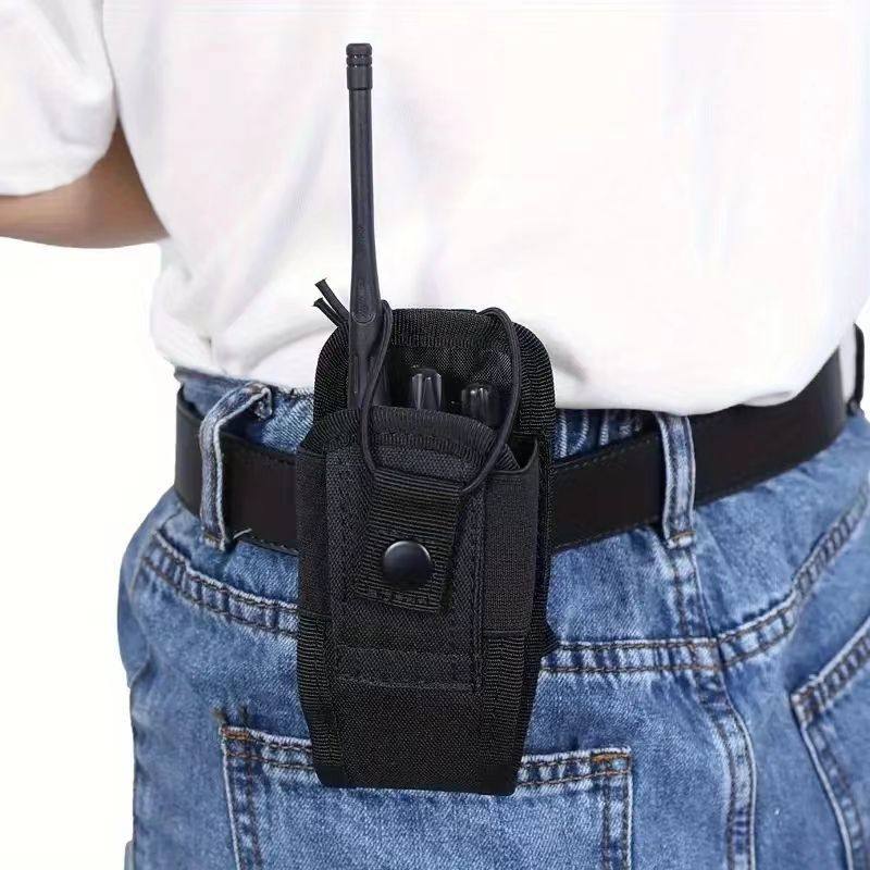 Outdoor Tactical Military Fan Walkie-Talkie Bag Multi-Functional Mobile Phone Bag Tactical Waist Bag Protective Cover Hand-Held Bag Walkie-Talkie Bag