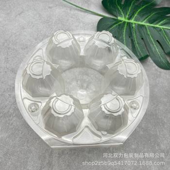 Egg tray 6 round pet disc egg tray box blister technology thickened egg tray manufacturers wholesale