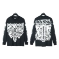 Cotton crew neck sweater DY-T16 black