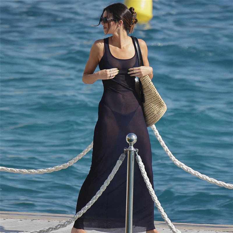 Womens Sheer Mesh Beach Vacation Dress Sexy Elegant Lightweight Perfect for Summer Parties Wholesale Available