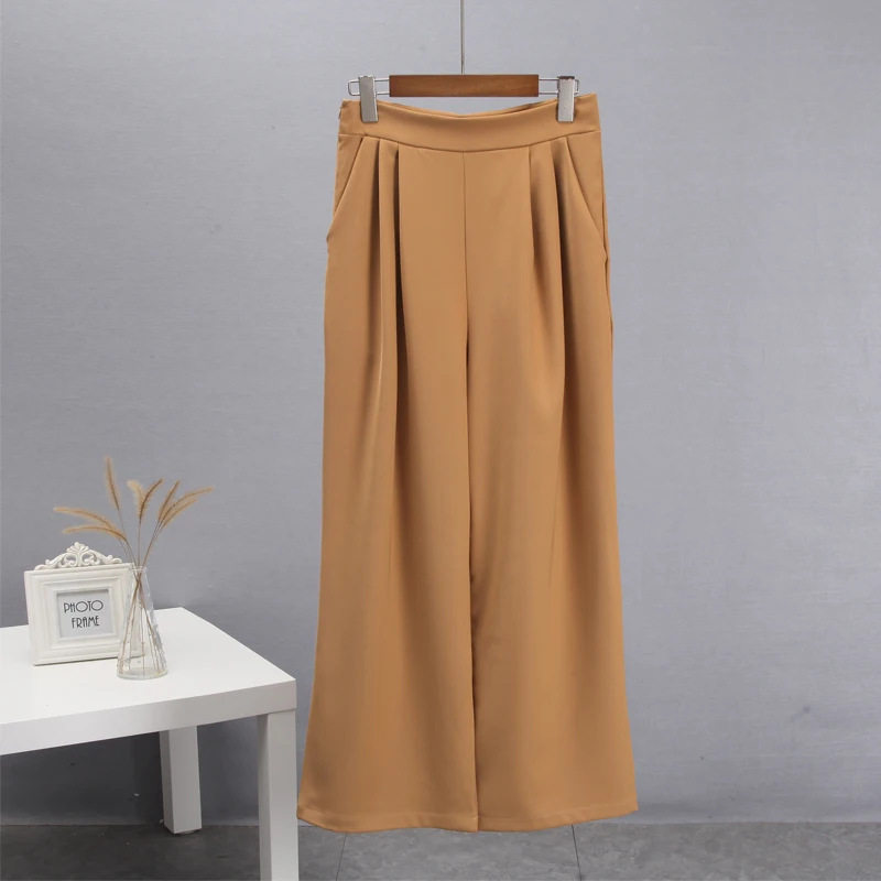 High Waisted Wide Leg Trousers Spring Collection Casual Style Flared Design Versatile for Everyday Wear Wholesale