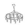 Customized Stainless Steel Round Drying Rack with 20 Clips and 28 Clips for Socks Drying Rack with Double Round Belt and Windproof Buckle Multifunctional Drying Supplies