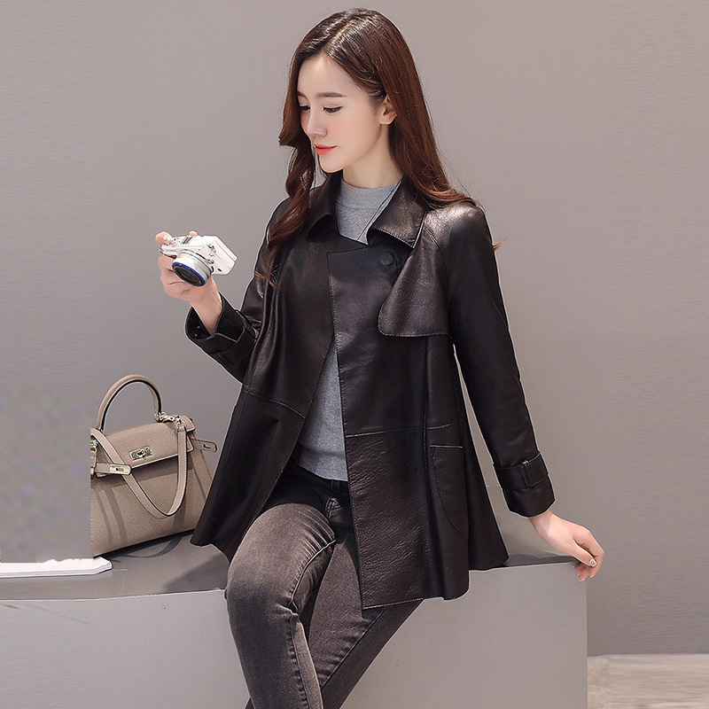 (Mới) Mã A5238 Giá 4440K: Áo Da Nữ Hatdbe Hàng Mùa Xuân Thu Đông Phong Cách Hàn Quốc Kín Cổ Thời Trang Nữ Chất Liệu Da Bò G06 Sản Phẩm Mới, (Miễn Phí Vận Chuyển Toàn Quốc).