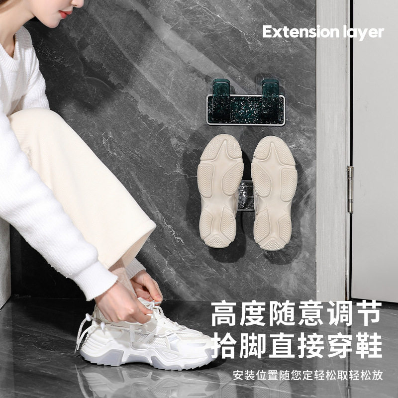 Home Punch-Free Wall-Mounted Door Bathroom Balcony Wall Shoe Rack Shoe Storage Sports Shoe Storage Sandal Rack