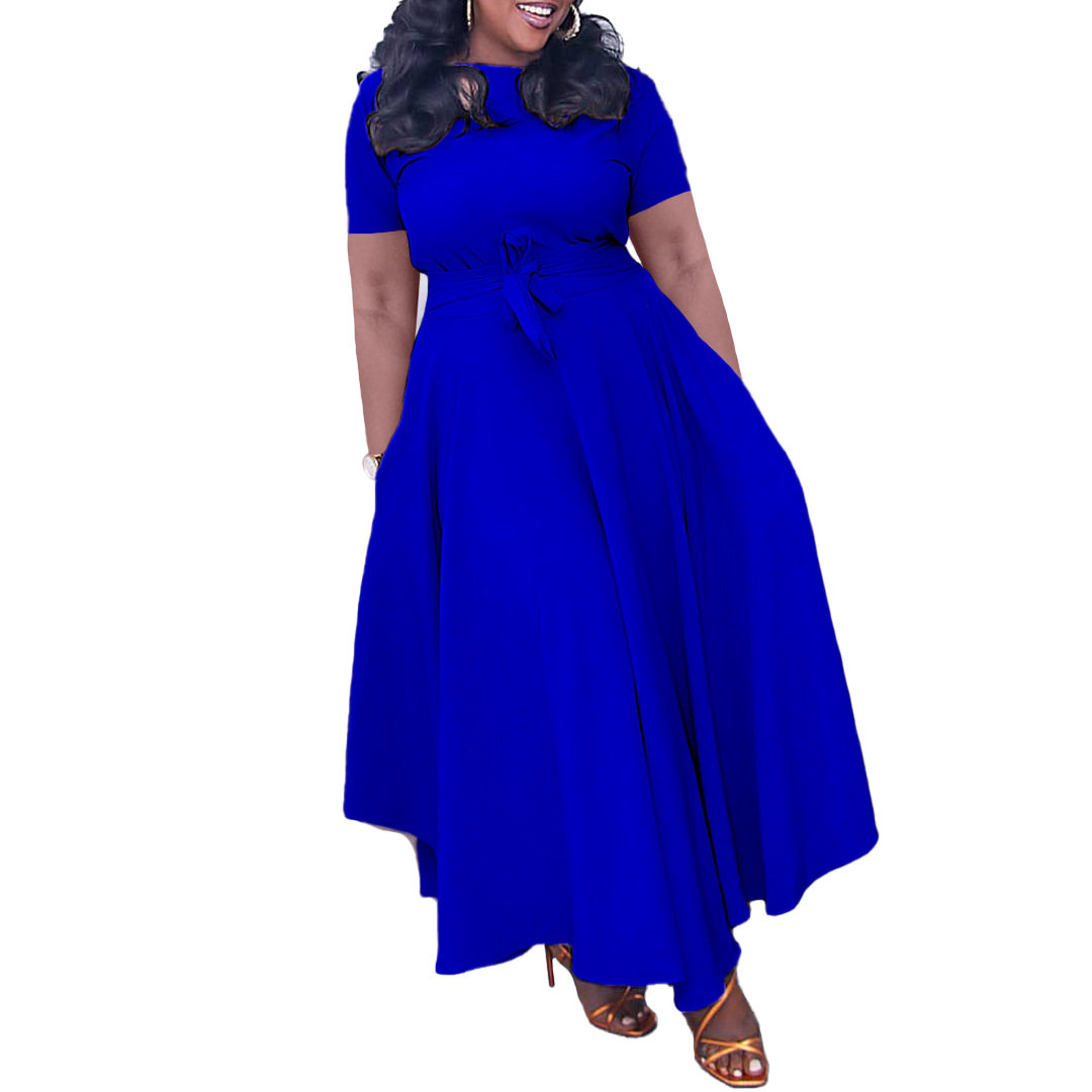 Plus Size Womens Dress Stylish Summer Design Tie Detail African and European Inspired Perfect for Casual Occasions