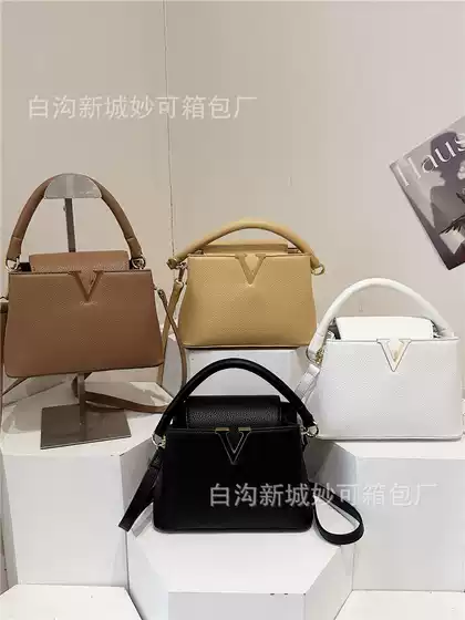 Women Bag Export Women's Bag 2025 New Cross-Border European and American Fashion Bucket Bag Letter Shoulder Crossbody Bag